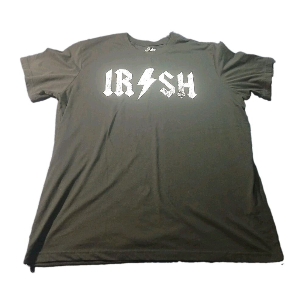 Lucky Tee Shirt Irish Graphic Black Cotton Men's XL Short Sleeve T-Shirt